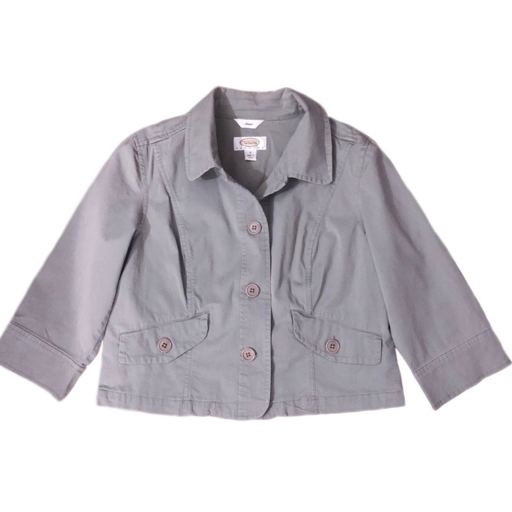 Talbots Petites Light Olive Green Stretch Jacket